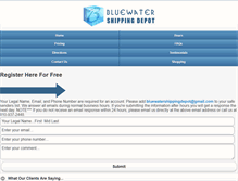Tablet Screenshot of bluewatershippingdepot.com
